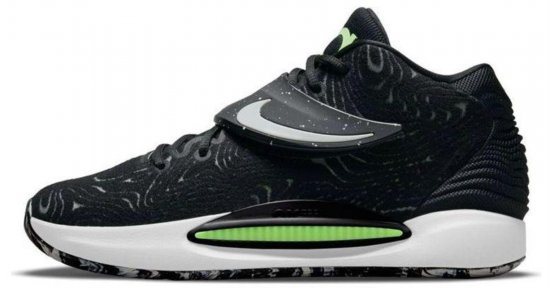 Nike Black Kd 14 Ep Durant Wear-resistant Non-slip Mid Tops Green Version for men
