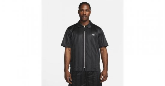 Nike Black Kevin Durant Full-zip Short-sleeve Basketball Top for men