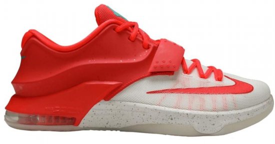 Nike Red Kd 7 Xmas 'Egg Nog - Christmas' Shoes - Size 11.5 for men